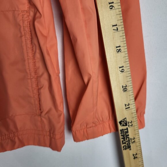 2 for $15 Columbia Wind Breaker Jacket Kids Girl Peach 14/16 Full Zip Hooded - Picture 5 of 8